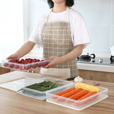 Boîte de rangement - FoodSaverBox™ - Carré blanc - Essentiels de rangement