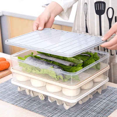 Boîte de rangement - FoodSaverBox™ - Carré gris - Essentiels de rangement