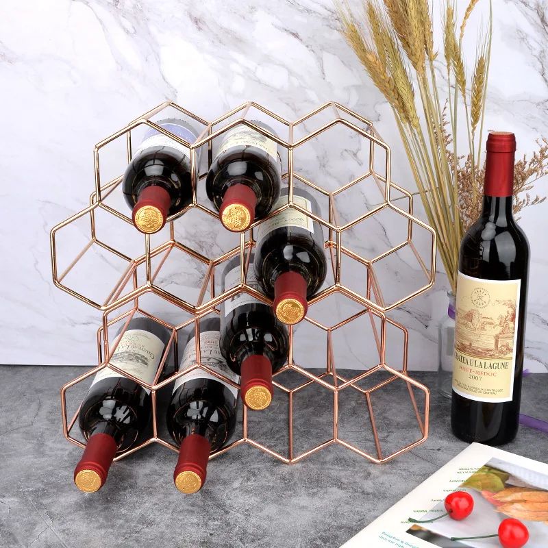 Casier pour bouteille - hexagone - Essentiels de rangement
