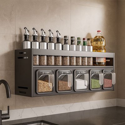 etagere a epices 5 boites