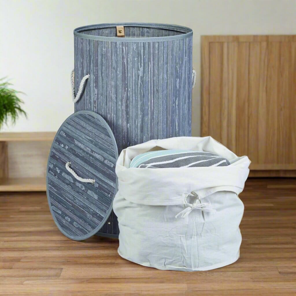 Panier de rangement - BambooLaundryBasket™ - Gris Clair - Essentiels de rangement