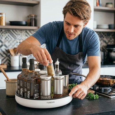Plateau-tournantâ-homme-cuisine