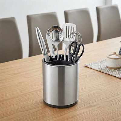 Porte couvert trois compartiment argenté