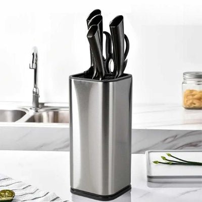 pot ustensiles cuisine avec couteuax stainless