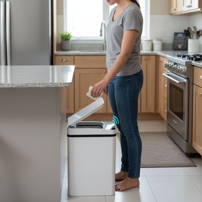 poubelle de cuisine avec batterie