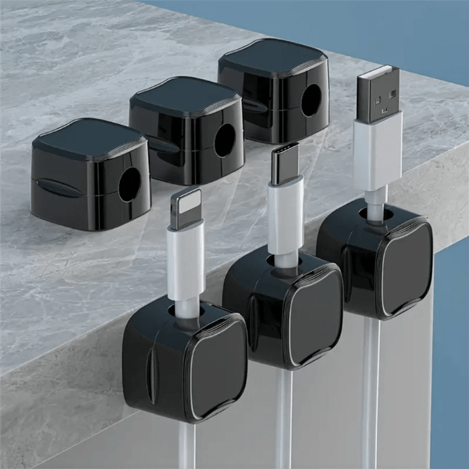Range cables - MagneticCableOrganizer™ - Noir - Essentiels de rangement