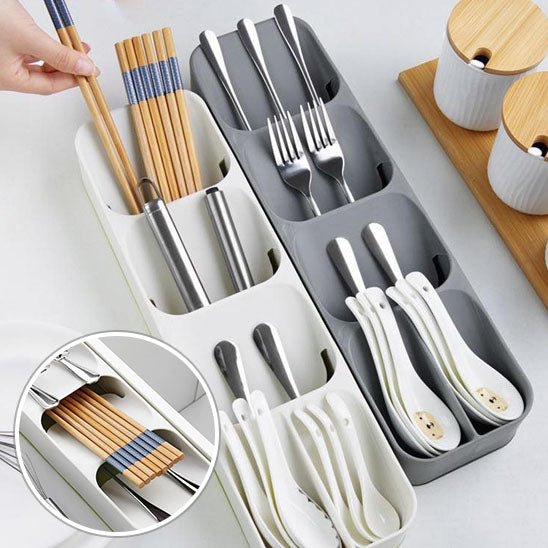 range couvert gris blanc