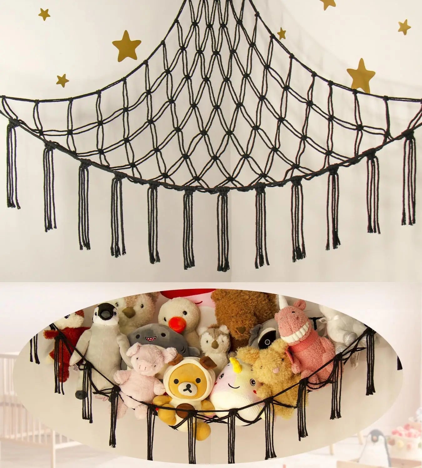 Rangement de peluche - StorageHammock™ - Noir - Essentiels de rangement