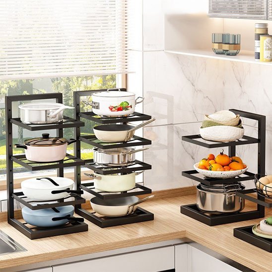 rangement sous evier pour poele plateau fruit