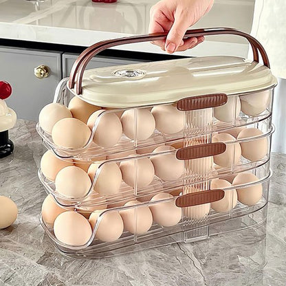 Boite-à-oeufs-triple-rangée-poignet-marron