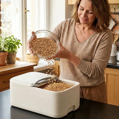 Boite de conservation alimentaire bien seché 