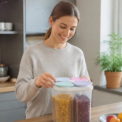 Boite de conservation alimentaire compartiment quatriple
