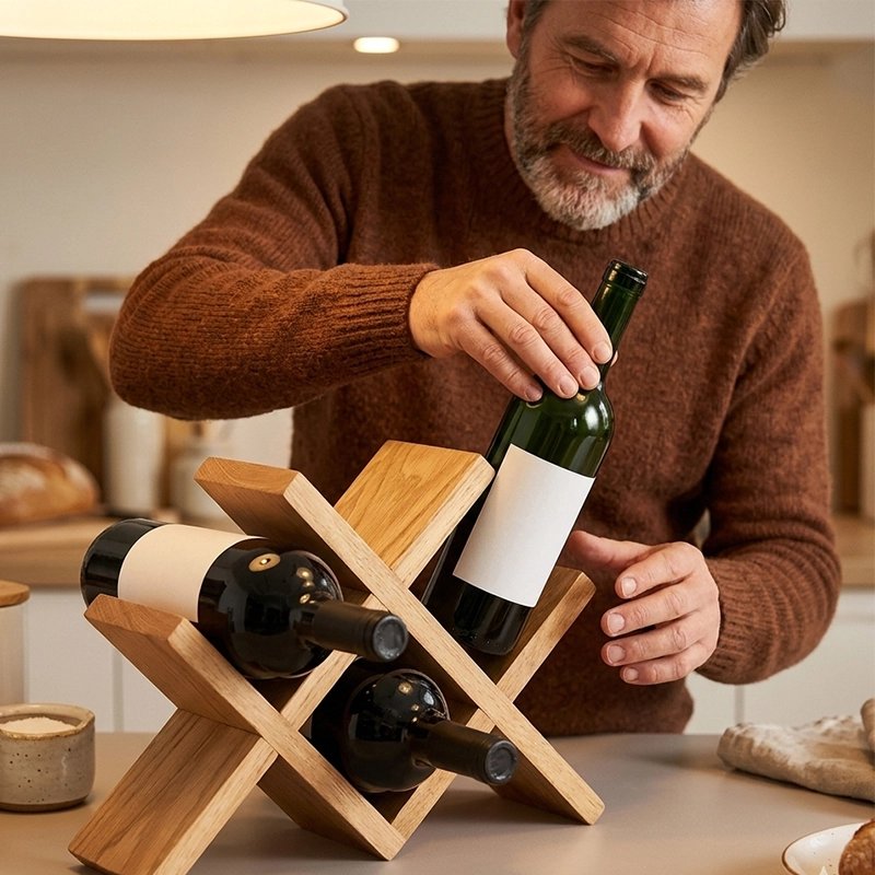 Casier bouteille bois massif robuste