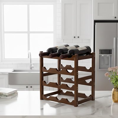 Casier-bouteille-marron-brun-4-niveaux 