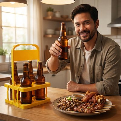 Casier bouteille pliable jaune 