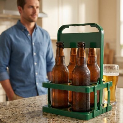 Casier bouteille pliable vert 