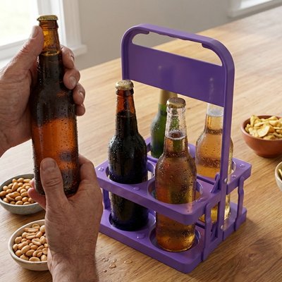 Casier bouteille pliable violet 