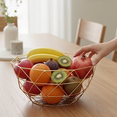 Corbeille a fruit sur table