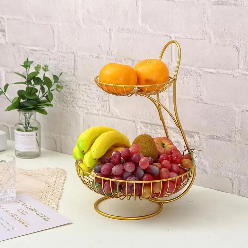 Corbeille-à-fruits | 2 Niveaux Métal