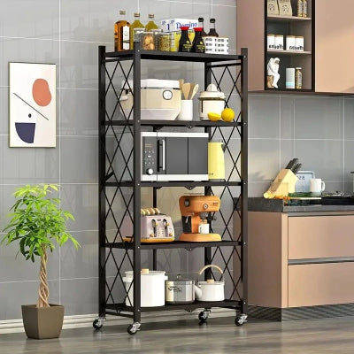 desserte de cuisine pliable metal