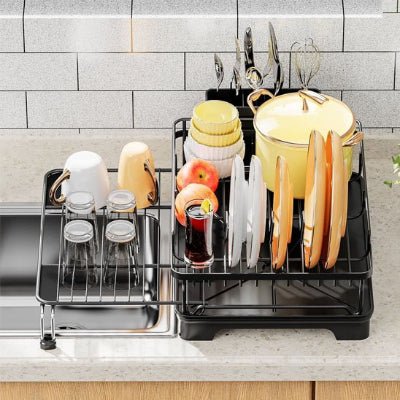 egouttoir vaisselle en metal noir