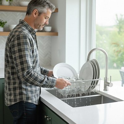 Egouttoir vaisselle drainage optimisé