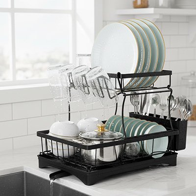 Egouttoir vaisselle structure solide et stable