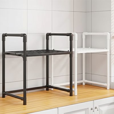 Étagère à épices double noir blanc 