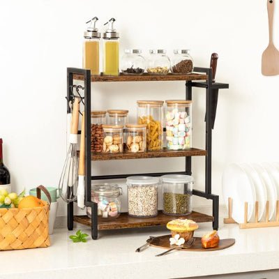 etagere a ecpices en bois rustique et metal