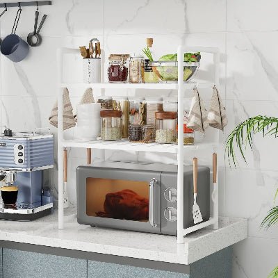etagere cuisine blanc micro onde