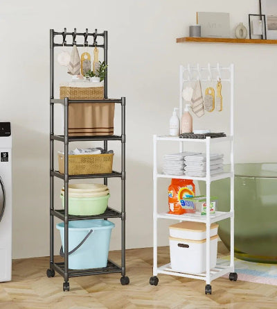 etagere cuisine quatre cinq niveaux noire blanche