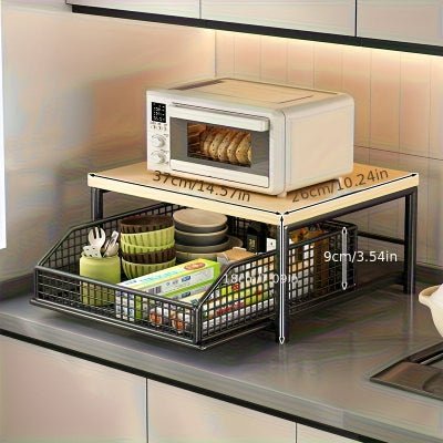 etagere cuisine rangement  avec panier coulissant