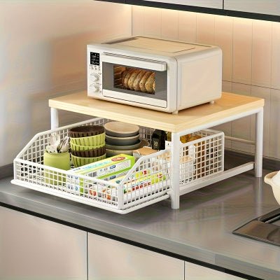 etagere cuisine rangement avec support en bois