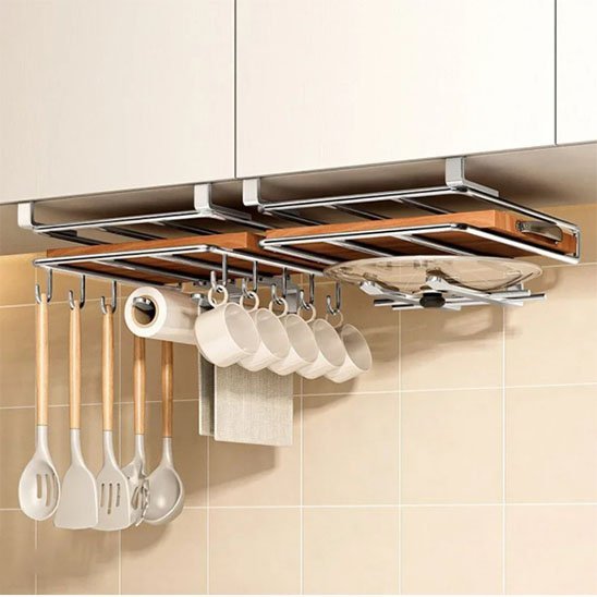 ETAGERE cuisine | Suspendue Multifonction - Essentiels de rangement