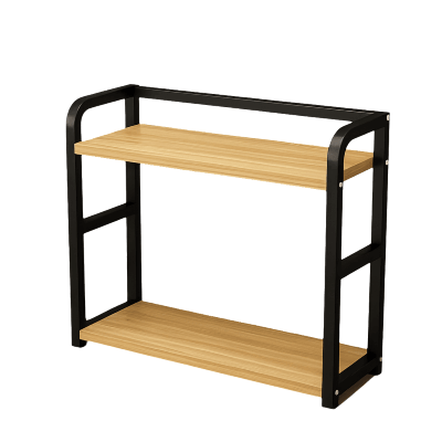 etagere de cuisine metal et bois clair