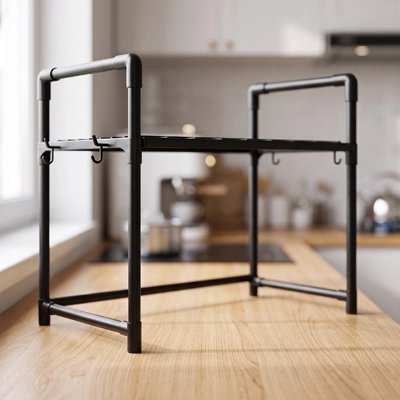 Etagere micro onde deux crochets chaque coté