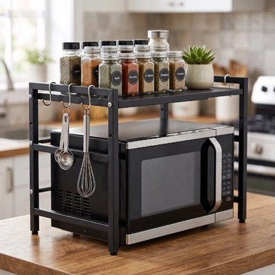 Etagere micro onde organisateur accessoires cuisine