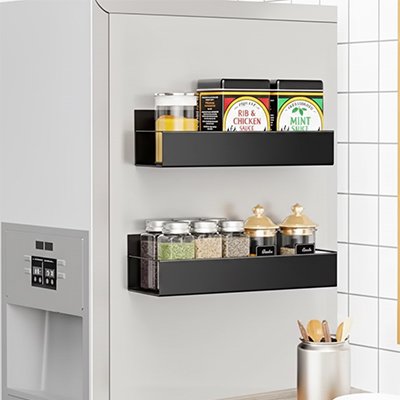 Étagères à épices double sur frigo