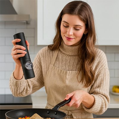 Moulin-à-poivre-électrique​-alimentation-par-batterie