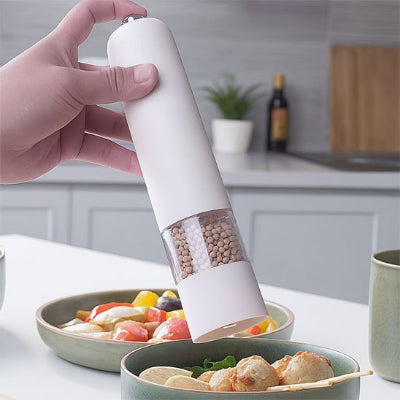 Moulin à poivre électrique​ blanc cylindrique