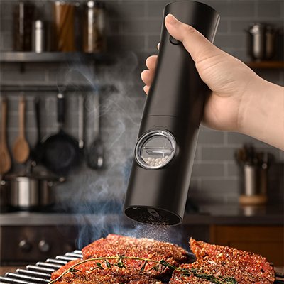 Moulin à poivre électrique noir lumière LED​