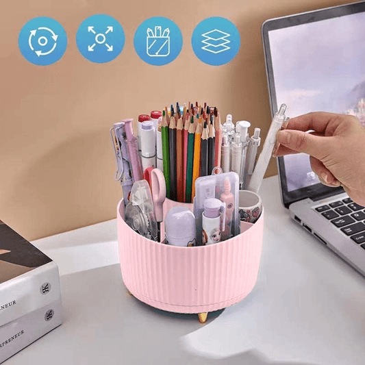 Organisateur Bureau - DesktopOrganizer™ - Rose - Essentiels de rangement