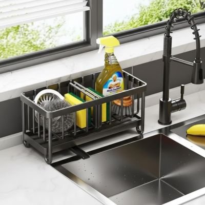 Organisateur evier accessoires nettoyage