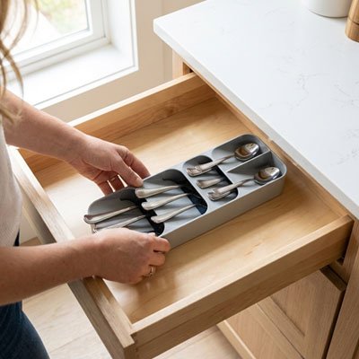 Organisateur tiroir Cuisine compartiment incliné