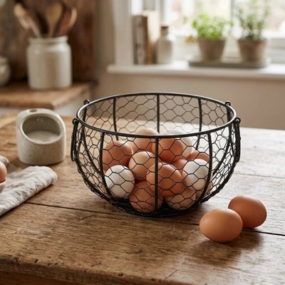 Panier à oeufs en fil de fer