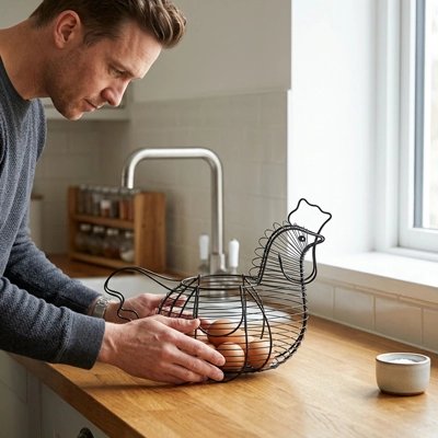 Panier à oeufs rustique