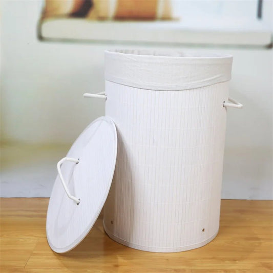 Panier de rangement - BambooLaundryBasket™ - Blanc - Essentiels de rangement