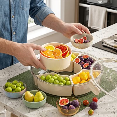 Plateau tournant compartimenté​ 