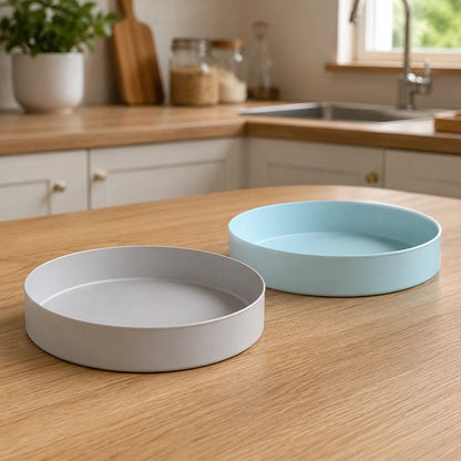 Plateau tournant​ duo bleu gris