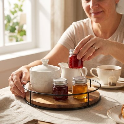 Plateau tournant plateau pour thé​ 